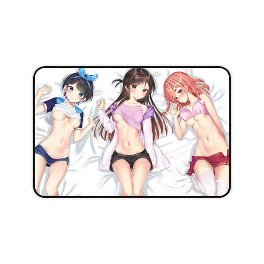 Rent A Girlfriend Sexy Waifus Desk Mat - Non Slip Mousepad