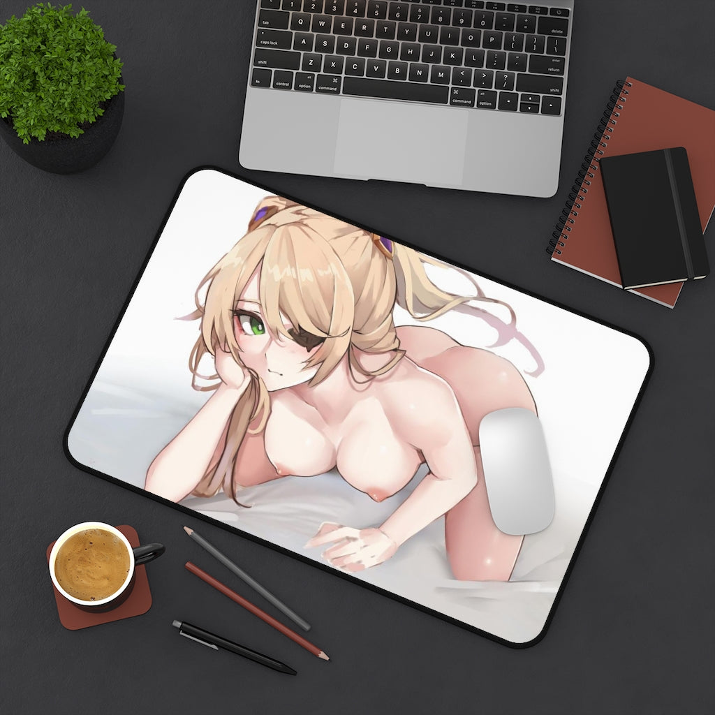 Nude Fischl Sexy Boobs Genshin Impact Desk Mat - Non Slip Mousepad