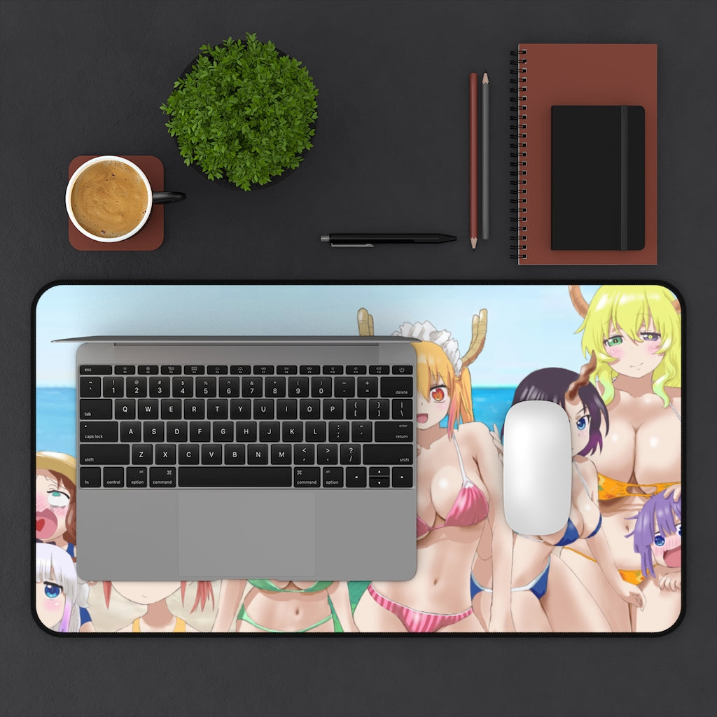 Miss Kobayashi's Dragon Maid Bikini Gang Desk Mat - Non Slip Mousepad - Sexy Girl Playmat