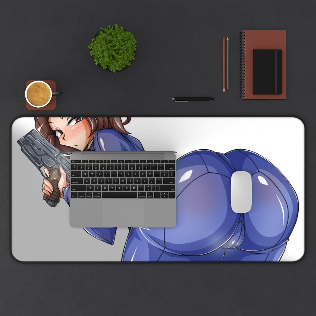 Fallout Anime Mousepad - Thick Vault Girl Large Desk Mat - Ecchi Mouse Pad