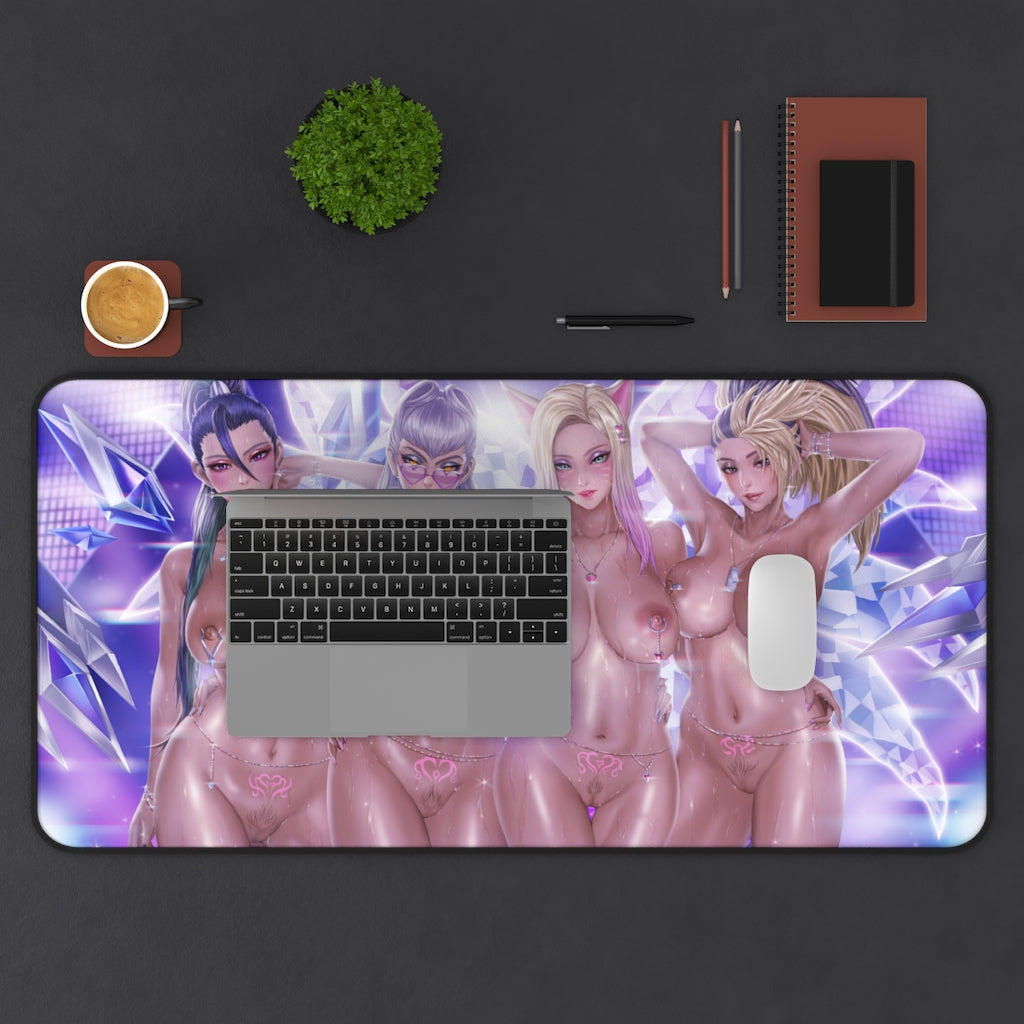 Nude Hentai Waifus League of Legends Desk Mat - Lewd Mousepad - Sexy Anime Girl Playmat