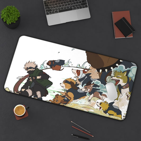 Kakashi dog team - Naruto Shippuden Anime Computer Mouse Pad / Desk Mat - The Mouse Pads Ninja 31" × 15.5" Home Decor