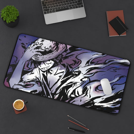 Pirate King Luffy - One Piece Non-Slip Mouse Pad / Desk Mat - The Mouse Pads Ninja 31" × 15.5" Home Decor