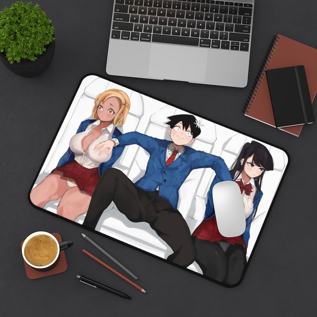 Komi San Sexy Mousepad - Handsy Tadano Hitohito - Komi Can't Communicate Ecchi Desk Mat - Anime Playmat