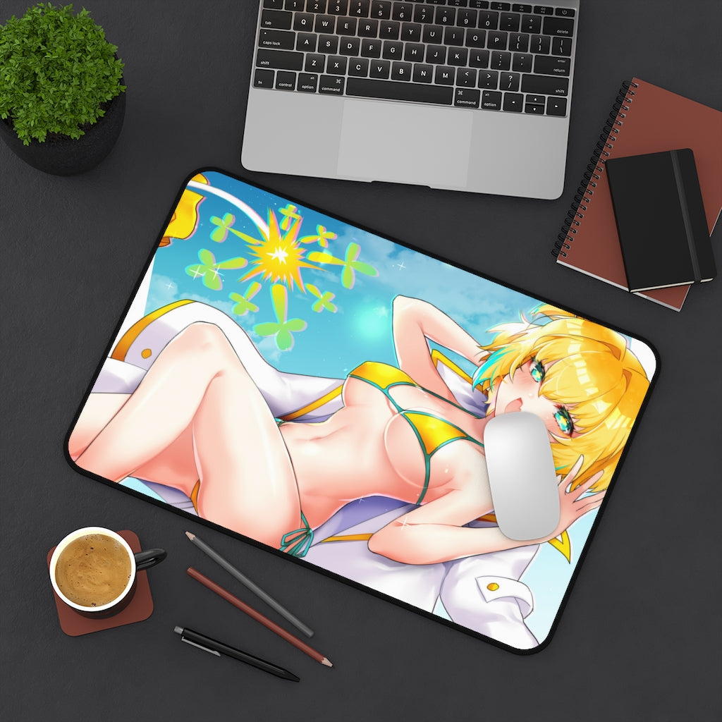 Sexy Pine Bikini Bomber Girl Bomberman Desk Mat - Non Slip Mousepad