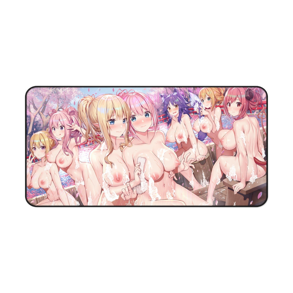 Princess Connect Re Dive Sexy Mousepad - Nude Onsen Waifus Desk Mat - Ecchi Playmat