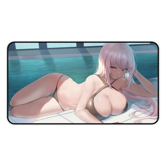 Hololive Ecchi Mousepad - Big Boobs Mori Calliope Large Desk Mat - Playmat