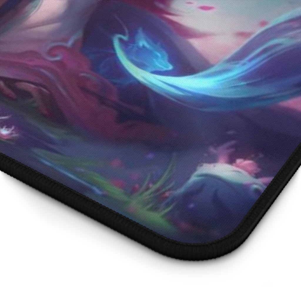 Pink Ahri Sexy Mousepad - League of Legends Ecchi Desk Mat - LoL Gaming Playmat