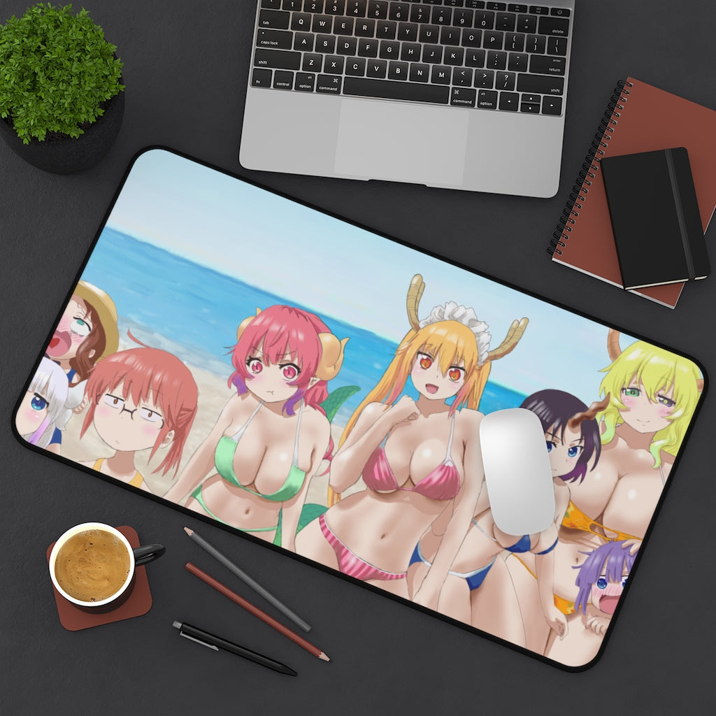 Miss Kobayashi's Dragon Maid Bikini Gang Desk Mat - Non Slip Mousepad - Sexy Girl Playmat