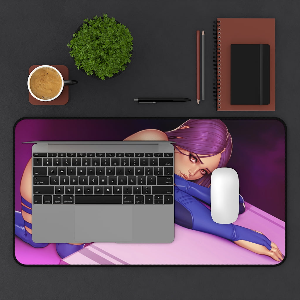 Thick Psylocke X-Men Desk Mat - Lewd Mousepad - Sexy Anime Girl Playmat