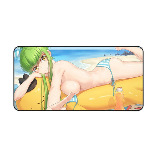 Code Geass Anime Mousepad - C.C. Pizza Hut Large Desk Mat - Ecchi Mouse Pad - MTG Playmat