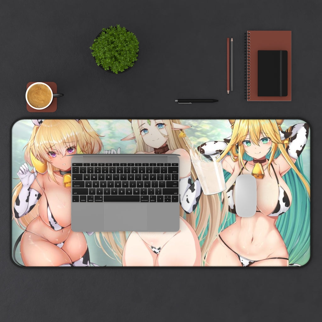 Last Origin Sexy Mousepad - Hot Cow Girl Waifus Desk Mat - Ecchi Adult Playmat