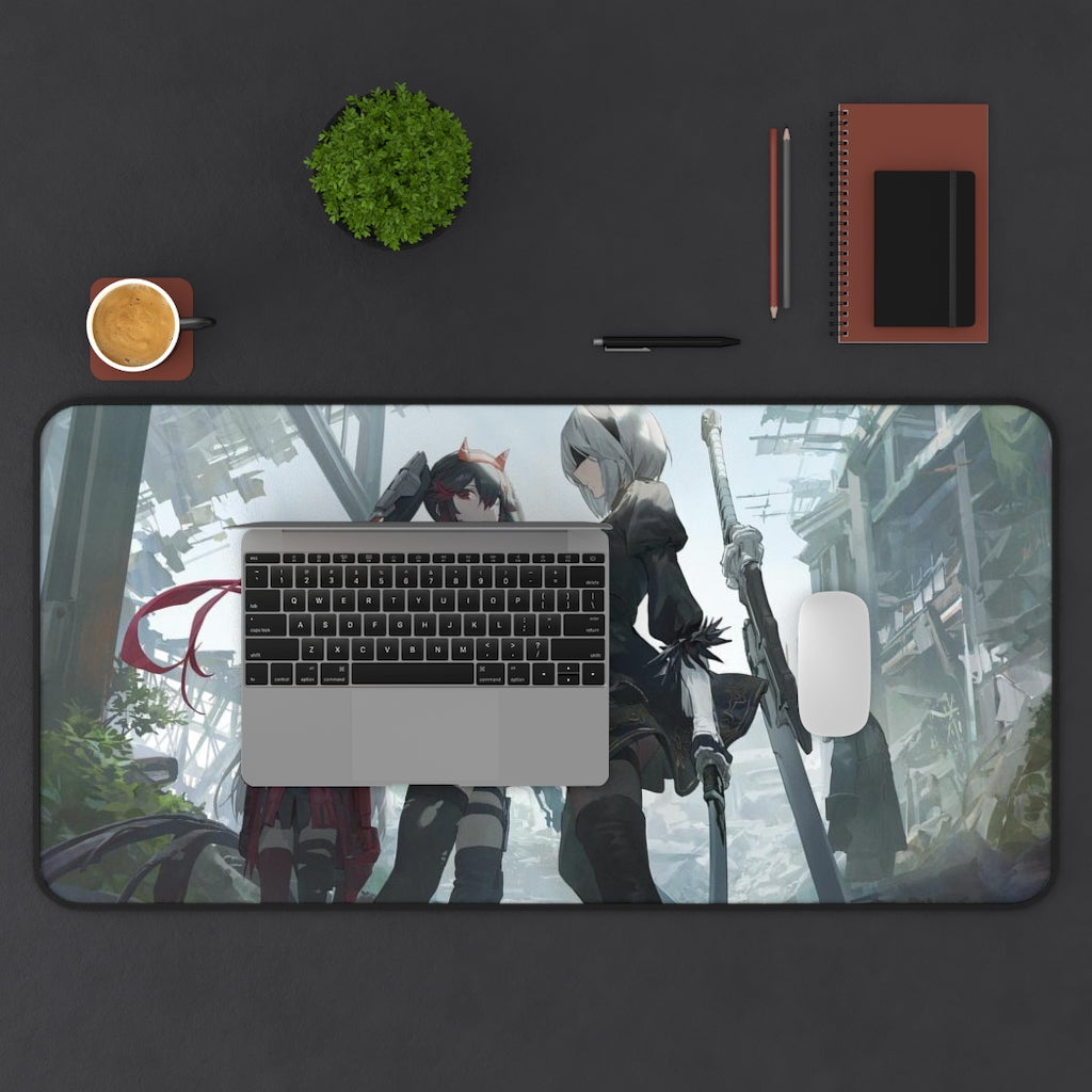 Nier Automata X Punishing Gray Raven Crossover Mousepad - Large Gaming Desk Mat - Gamer Playmat