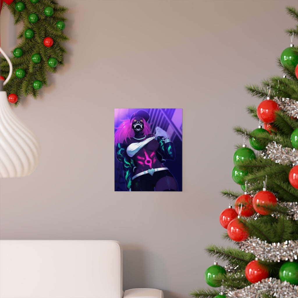 K DA Akali Rave League of Legends Poster - Lewd Premium Matte Vertical Poster - Adult Wall Art