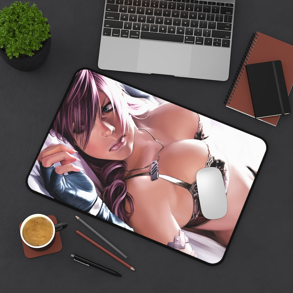 Final Fantasy 13 Sexy Mousepad - Nice Tits Lightning Gaming Desk Mat - Ecchi Playmat