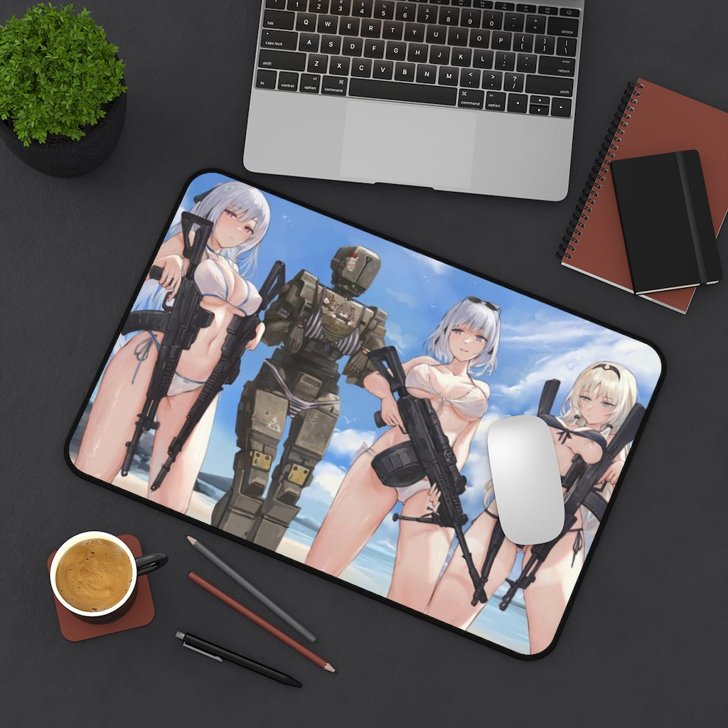 Girls Frontline Ecchi Mousepad - Bikini Waifus Large Desk Mat - Playmat - Girls With Guns