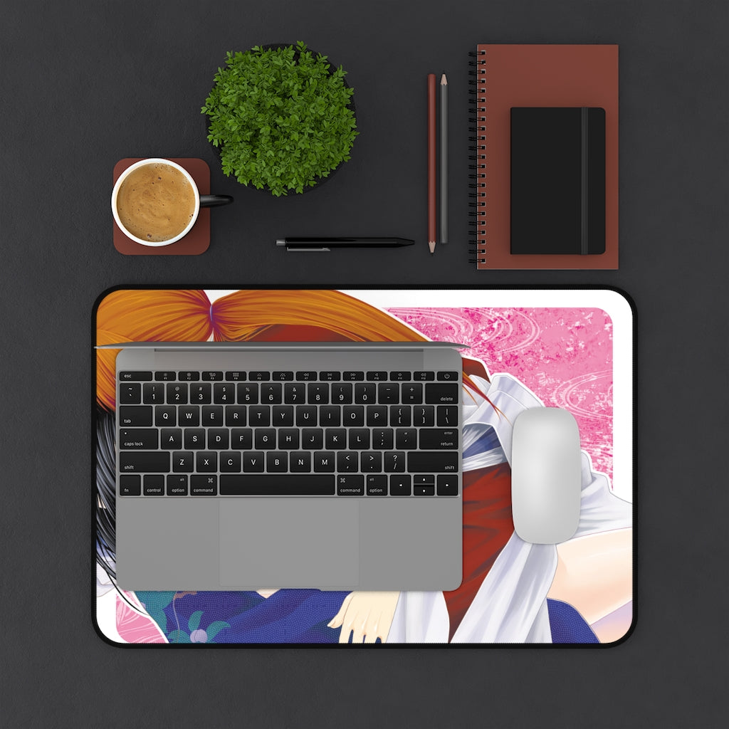 Rurouni Kenshin and Nude Tits Kaoru Desk Mat - Lewd Mousepad - Sexy Anime Girl Playmat