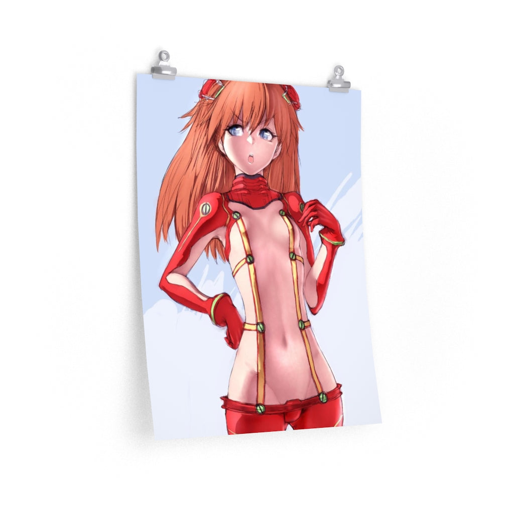 Souryuu Asuka Langley Neon Genesis Evangelion Poster - Lewd Premium Matte Vertical Poster - Adult Wall Art