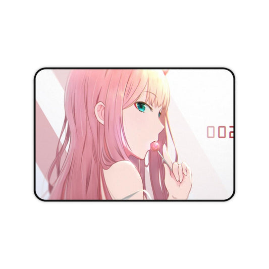 Zero Two Lollipop Darling In The Franxx Desk Mat - Non Slip Mousepad