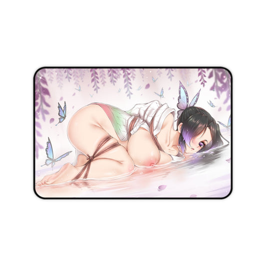 Demon Slayer Kochou Shinobu Nude Bondage Desk Mat - Non Slip Mousepad