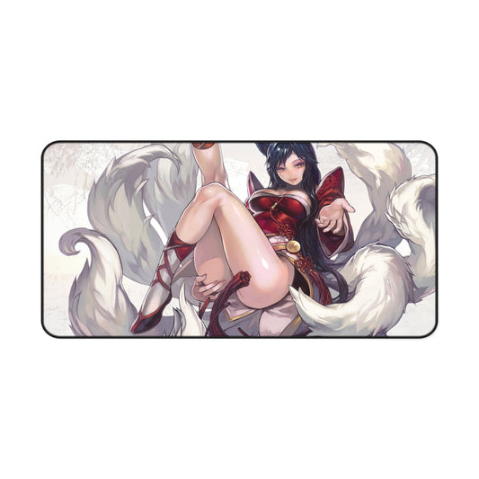 Kitsune Ahri Sexy Mousepad - League of Legends Desk Mat - LoL Ecchi Playmat