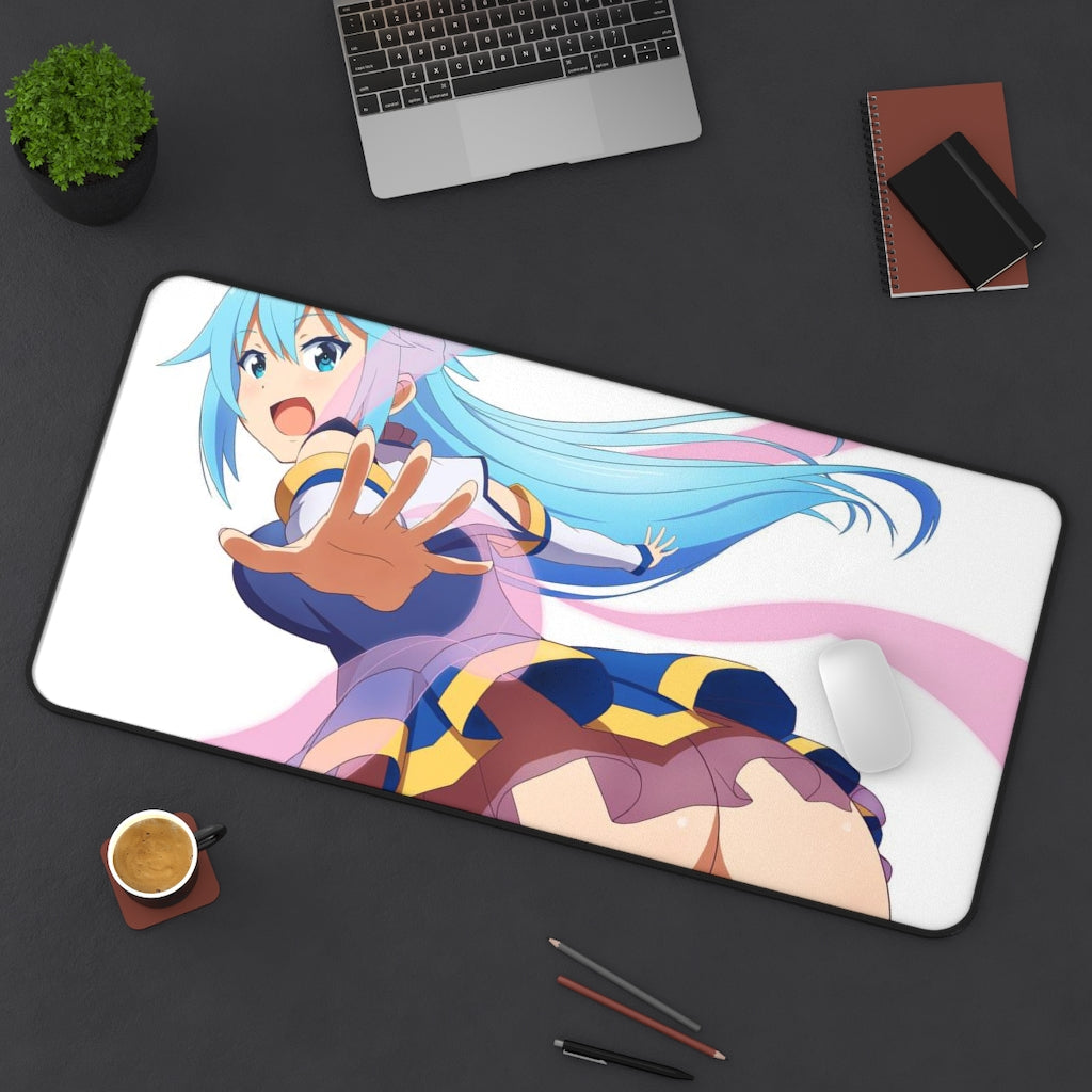 Konosuba Aqua Sexy Mousepad - Upskirt Desk Mat - Ecchi Playmat