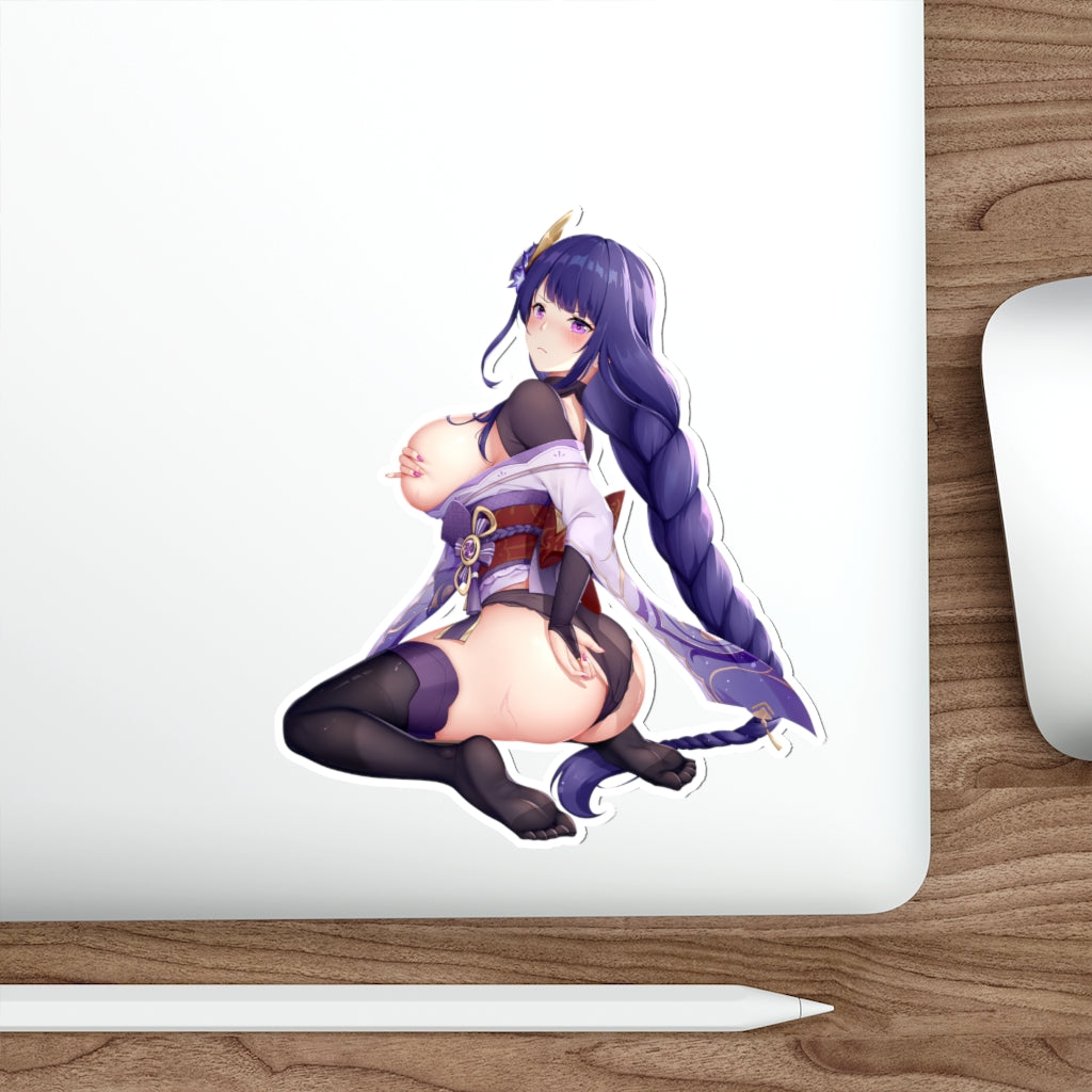 Thick Raiden Shogun Genshin Impact Waterproof Sticker - Ecchi Vinyl Decal