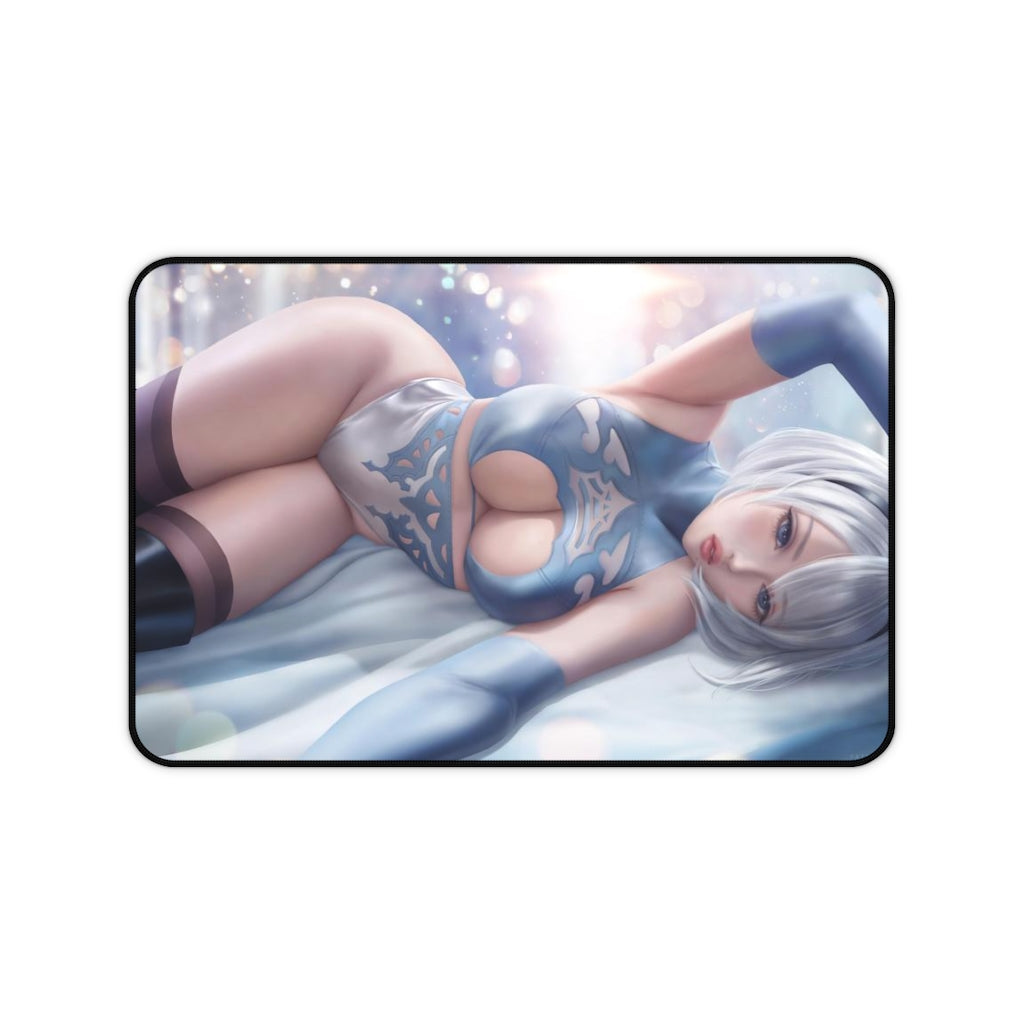 2B Laying in Lingerie Mousepad - Nier Automata Desk Mat - MTG Playmat