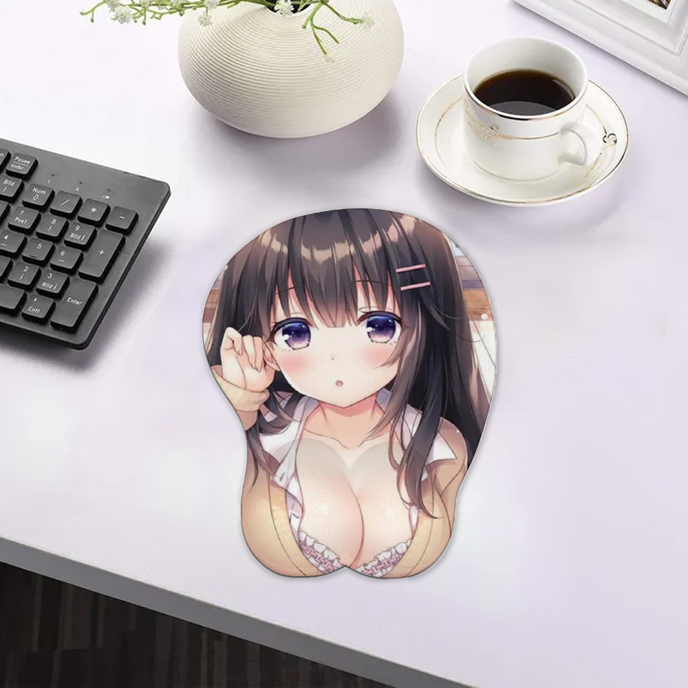 3D Silicone Mousepad | Oppai Mouse Pad | Silicone chest  mousepad