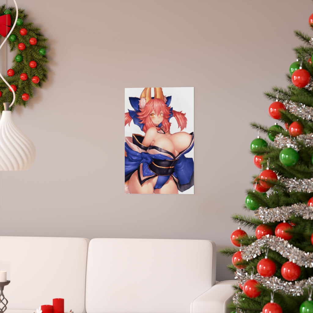 Tamamo No Mae Fate Grand Order Poster - Lewd Premium Matte Vertical Poster - Adult Wall Art