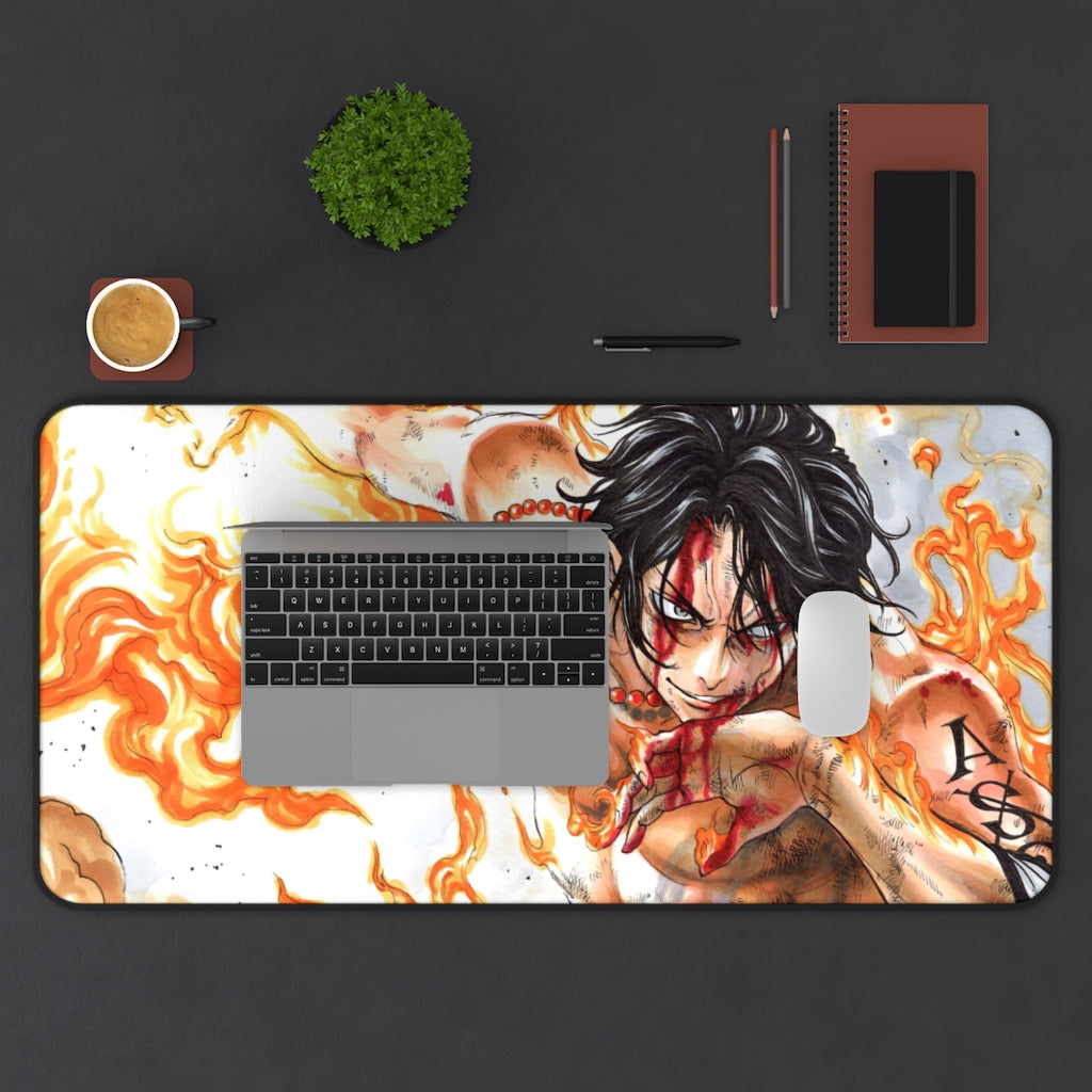 Fire Fist ACE - One Piece Non-Slip Mouse Pad / Desk Mat - The Mouse Pads Ninja Home Decor