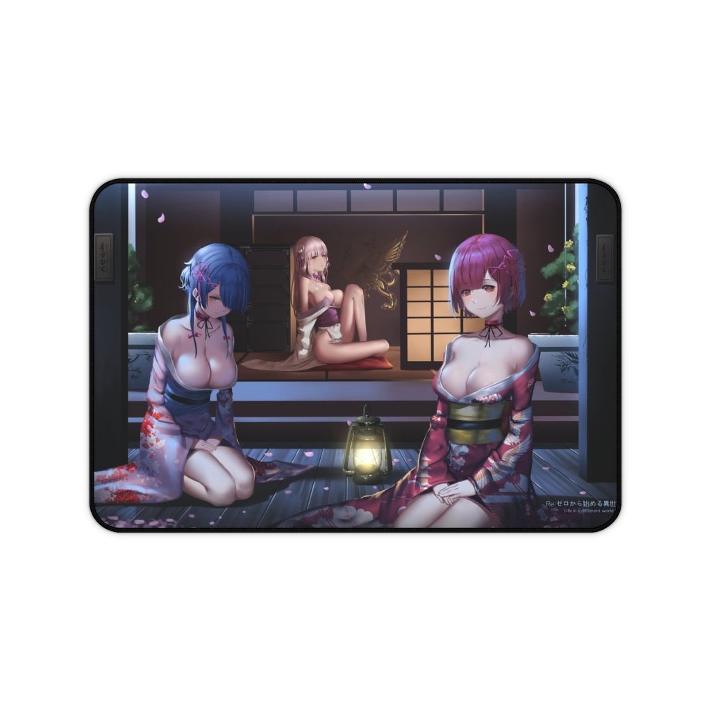 Re:Zero Anime Mousepad - Yukata Large Desk Mat - Ecchi Mouse Pad - MTG Playmat