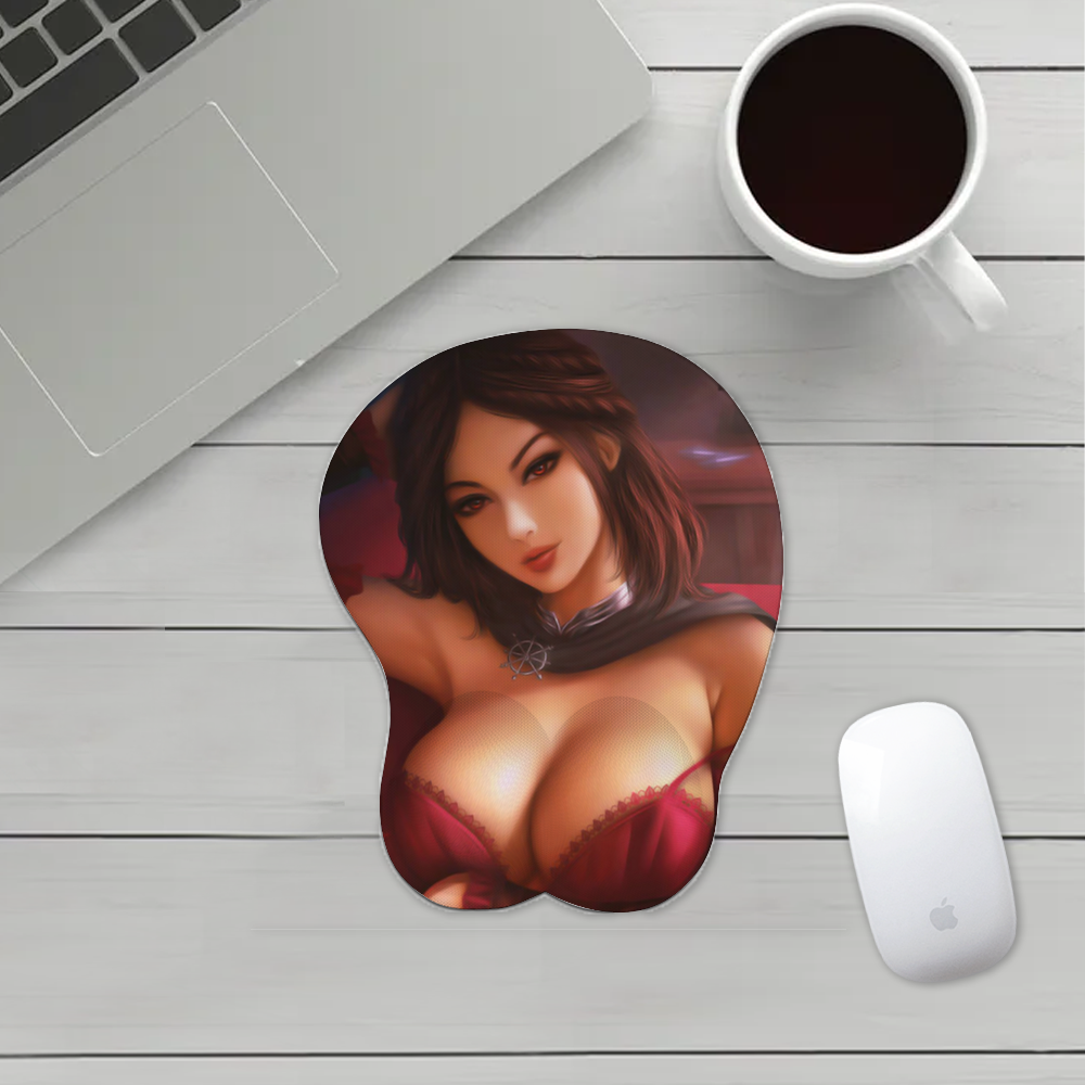 Anime 3D Boobs mousepad with Wrist Rest | Sexy Oppai Mouse pad for PC | Oppai mousepad with wrist support