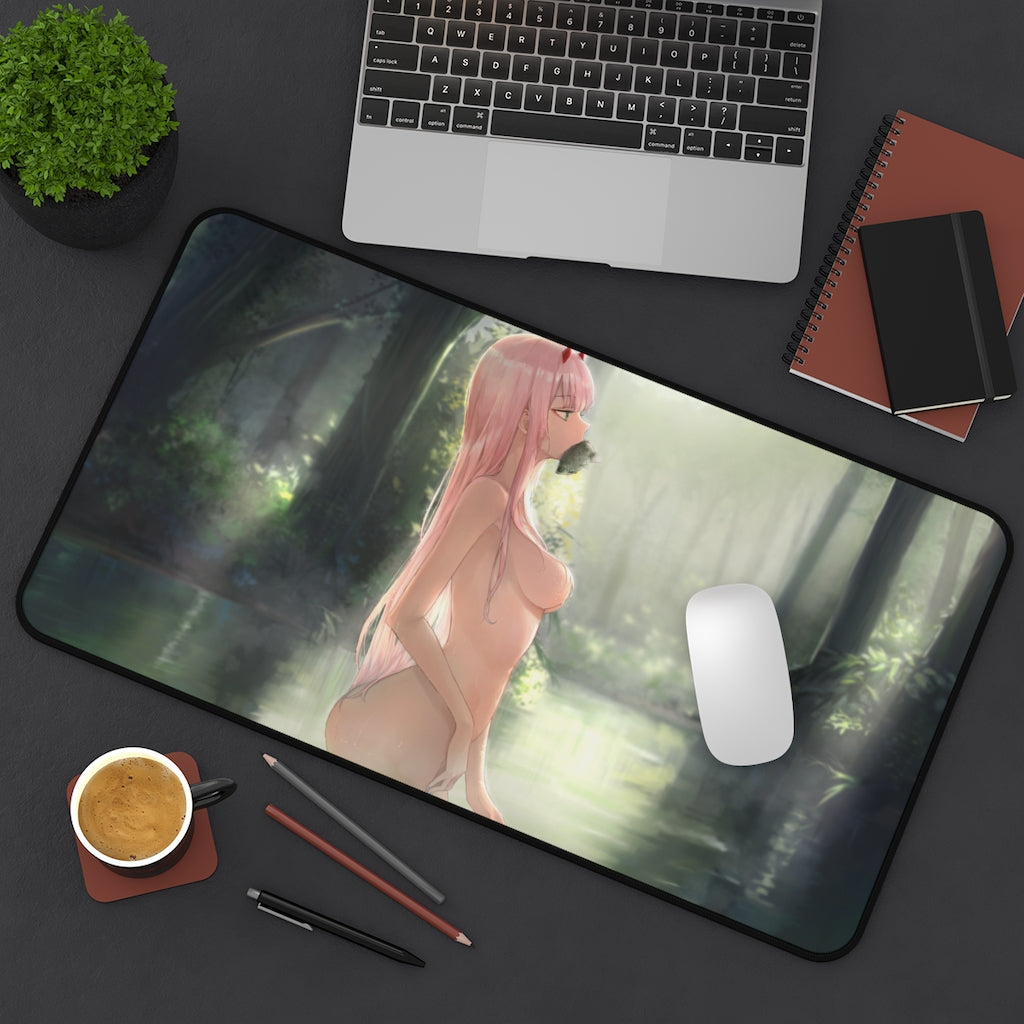 Darling In The Franxx Nude Zero Two Desk Mat - Non Slip Mousepad