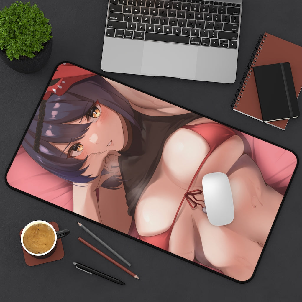 Genshin Impact Kujou Sara Bikini Desk Mat - Non Slip Mousepad