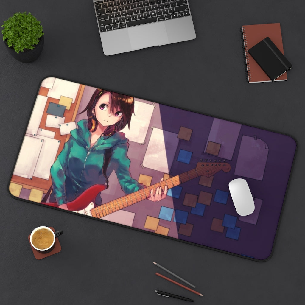 Kawai Anime Girls Mouse Pads - Guitar girl - The Mouse Pads Ninja 31" × 15.5" Home Decor