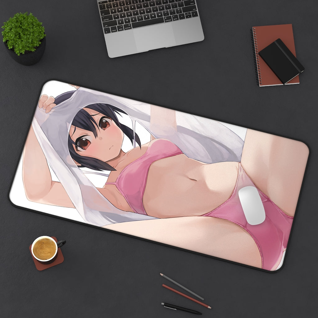 Sexy Lingerie Azusa Nakano K-ON! Desk Mat - Non Slip Mousepad