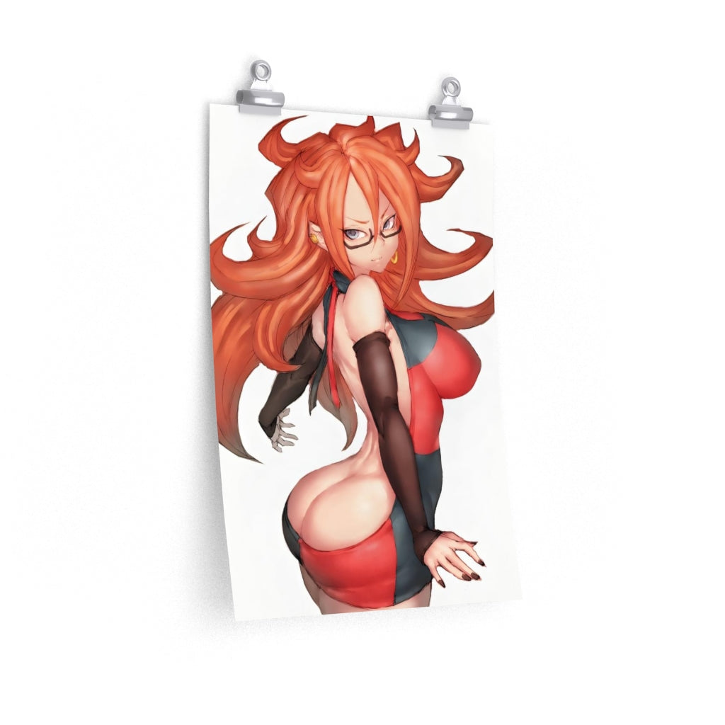 Android 21 Dragon Ball Poster - Lewd Premium Matte Vertical Poster - Adult Wall Art