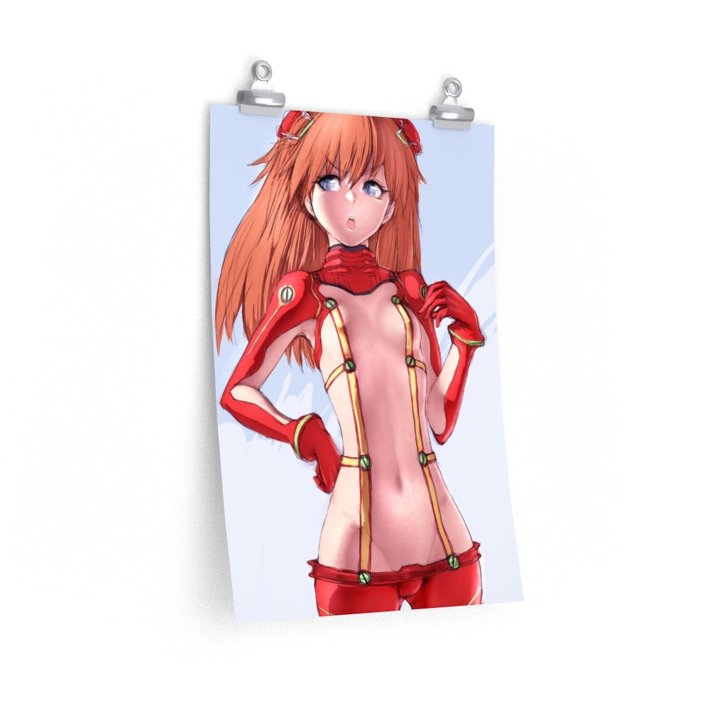 Souryuu Asuka Langley Neon Genesis Evangelion Poster - Lewd Premium Matte Vertical Poster - Adult Wall Art