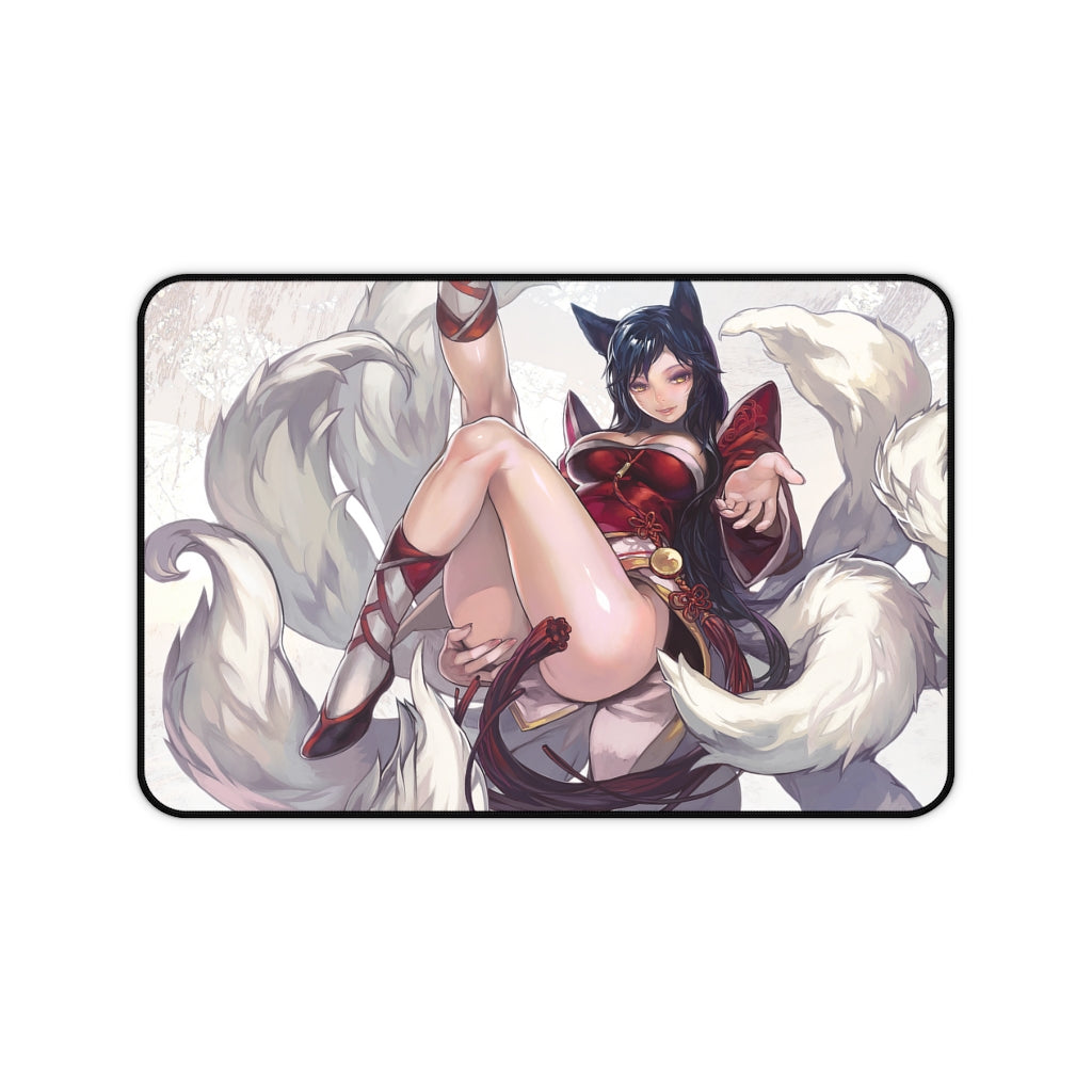 Kitsune Ahri Sexy Mousepad - League of Legends Desk Mat - LoL Ecchi Playmat