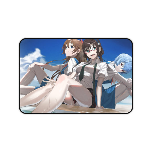 Evangelion Asuka Rei Mari Seifuku Desk Mat - Non Slip Mousepad