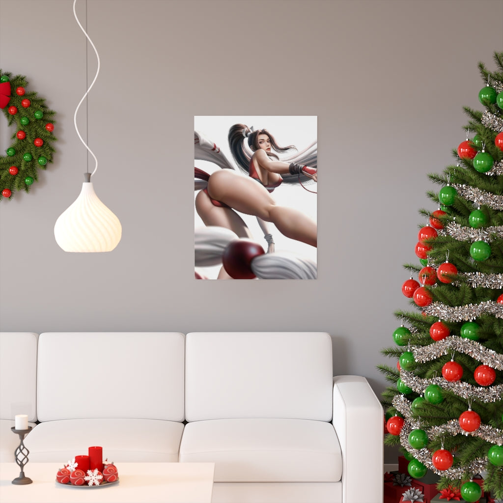 Sexy Mai Shiranui The King of Fighters Poster - Lewd Premium Matte Vertical Poster - Adult Wall Art