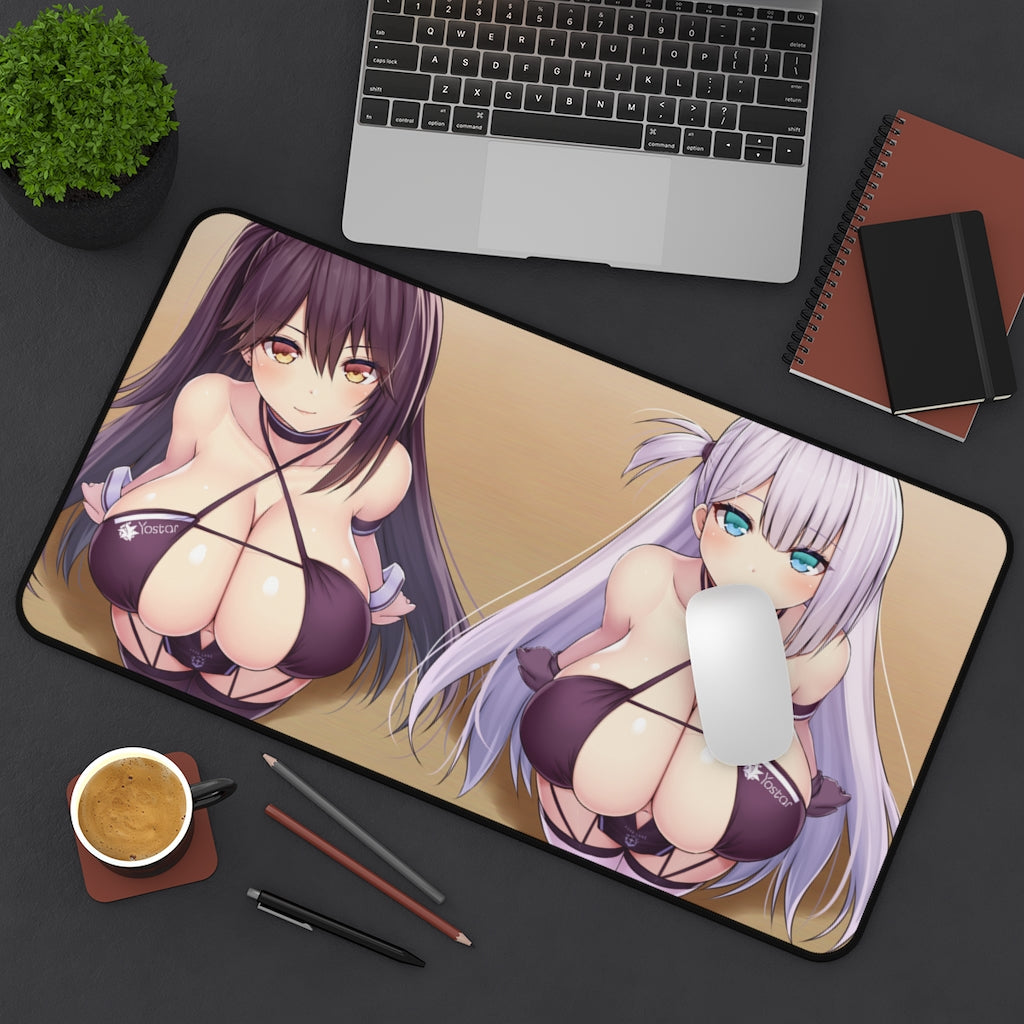 Sexy Bikini Boobs Anime Mousepad Doujin - Shoukaku and Zuikaku Oppai Desk Mat - Big Gaming Mouse Pad - MTG Playmat