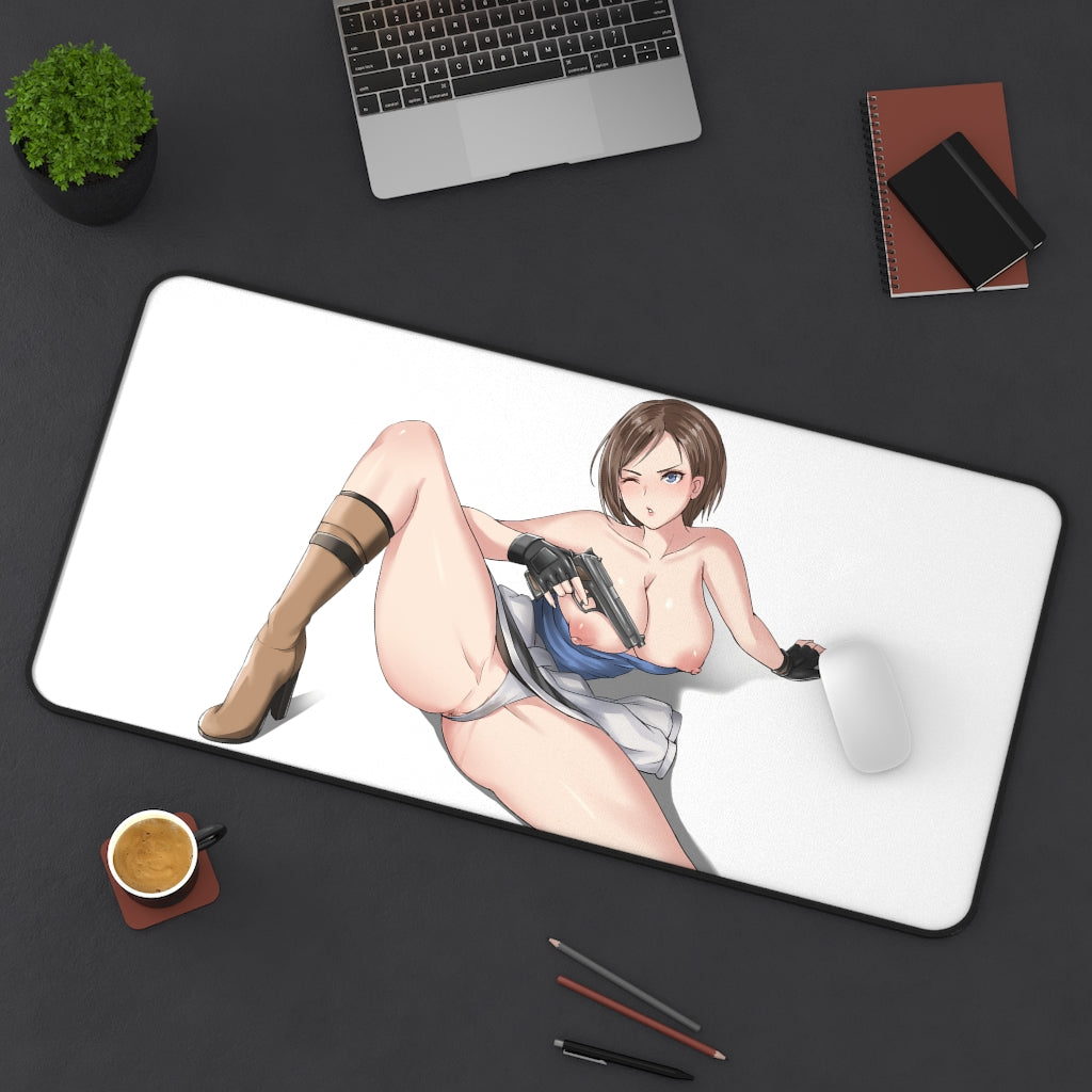 Resident Evil Hentai Tits Jill Valentine Desk Mat - Ecchi Mousepad - Adult Playmat