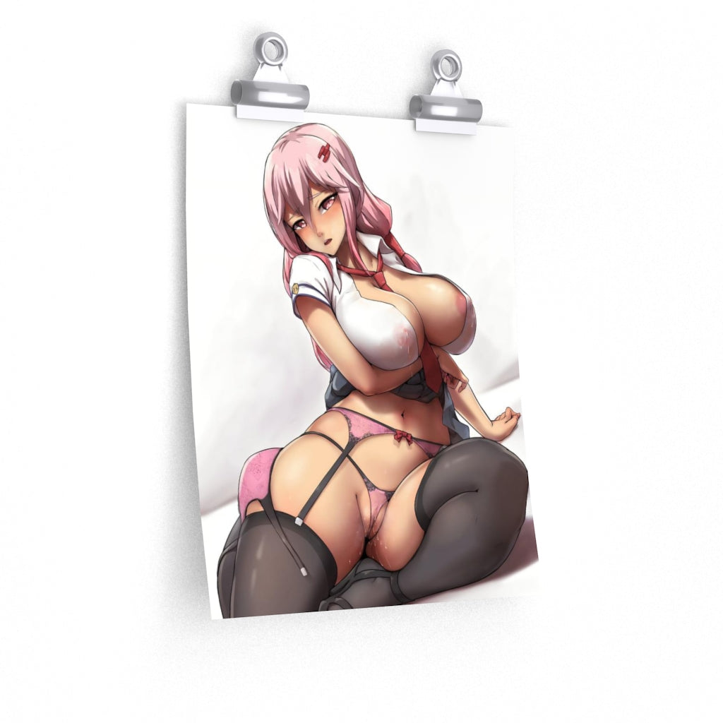 Thick Boobs Yuzuriha Inori Guilty Crown Hentai Poster - Lewd Premium Matte Vertical Poster - Adult Wall Art