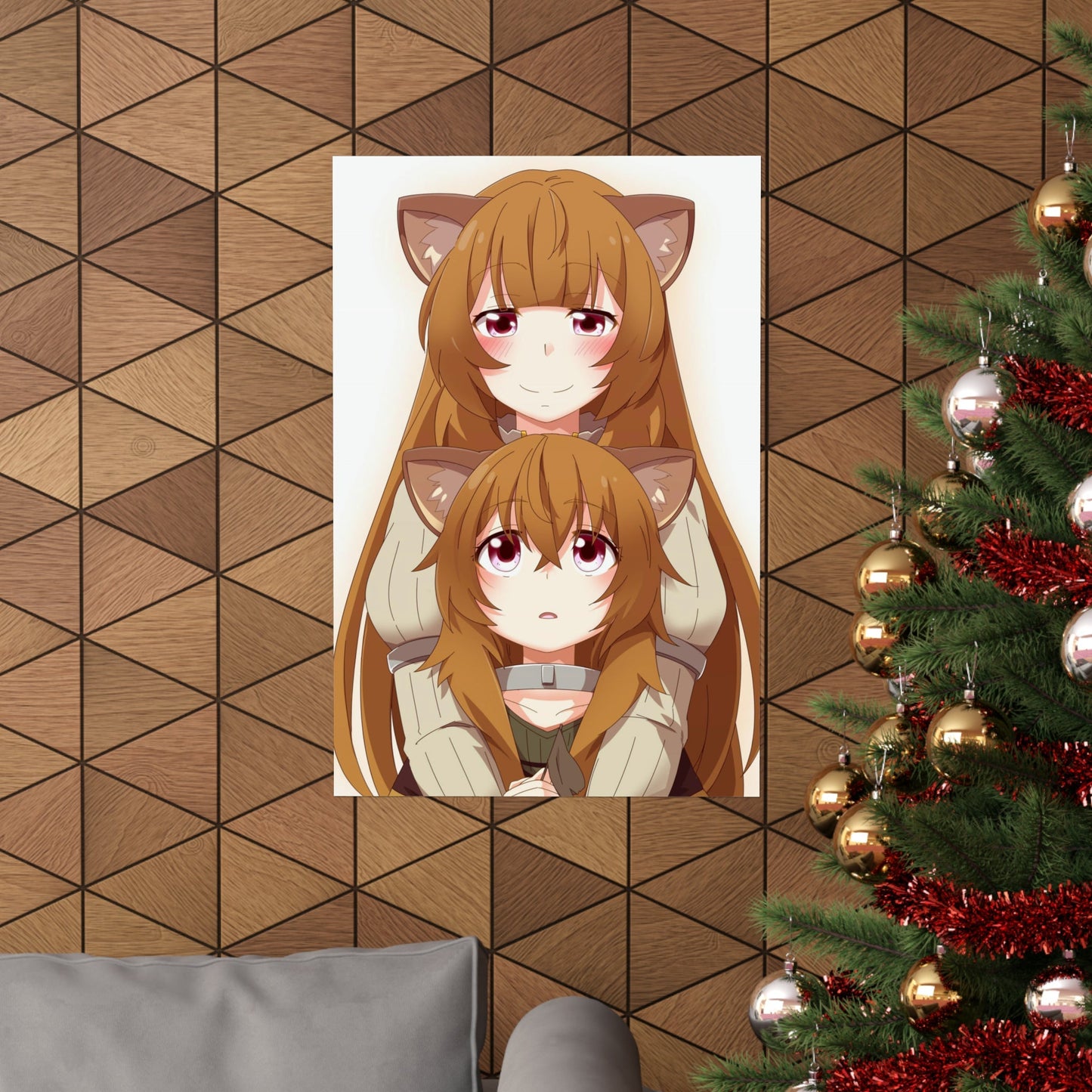 The Rising of the Shield Hero Poster - Raphtalia and Child Raphtalia Anime Wall Art Decor - Premium Matte Vertical Poster - Manga Print