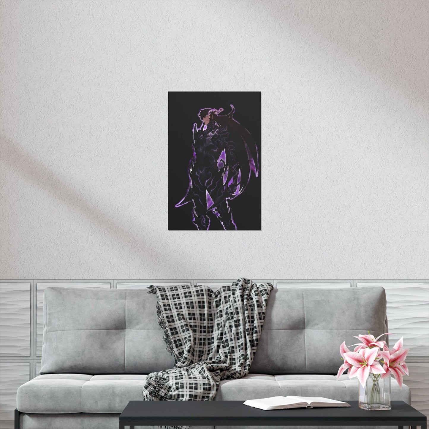 Solo Leveling Poster - Premium Matte Vertical Poster - Sung Jin Woo God Form Anime Wall Art Decor