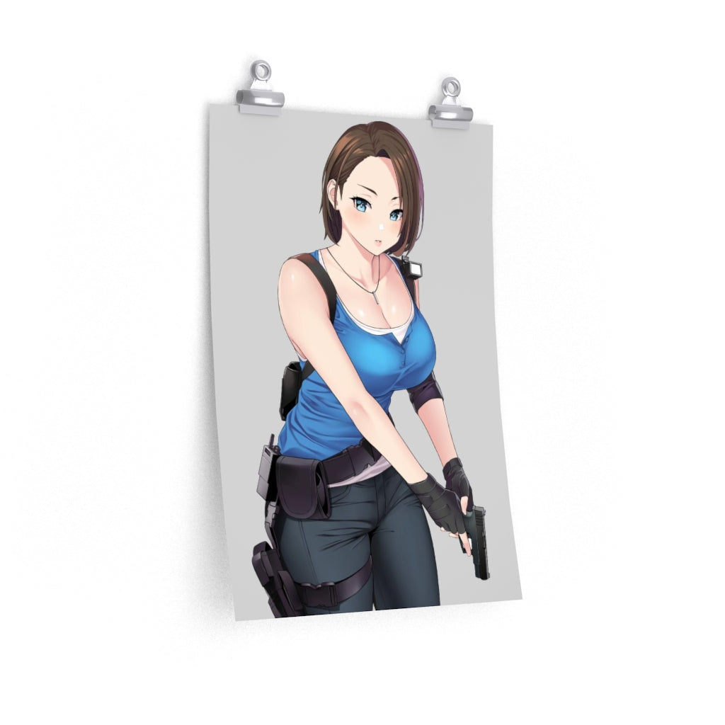 Sexy Jill Valentine Resident Evil Poster - Lewd Premium Matte Vertical Poster - Adult Wall Art