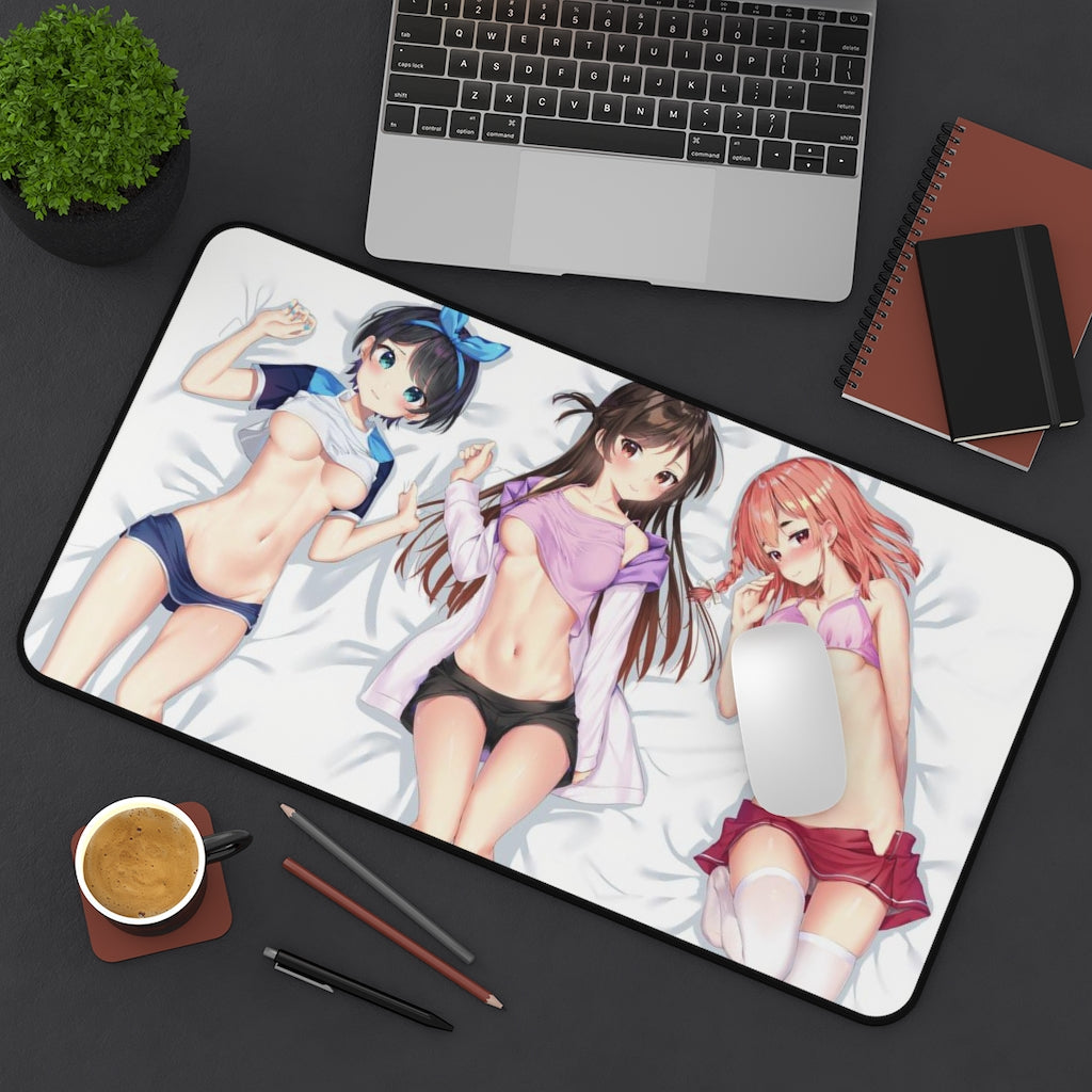 Rent A Girlfriend Sexy Waifus Desk Mat - Non Slip Mousepad