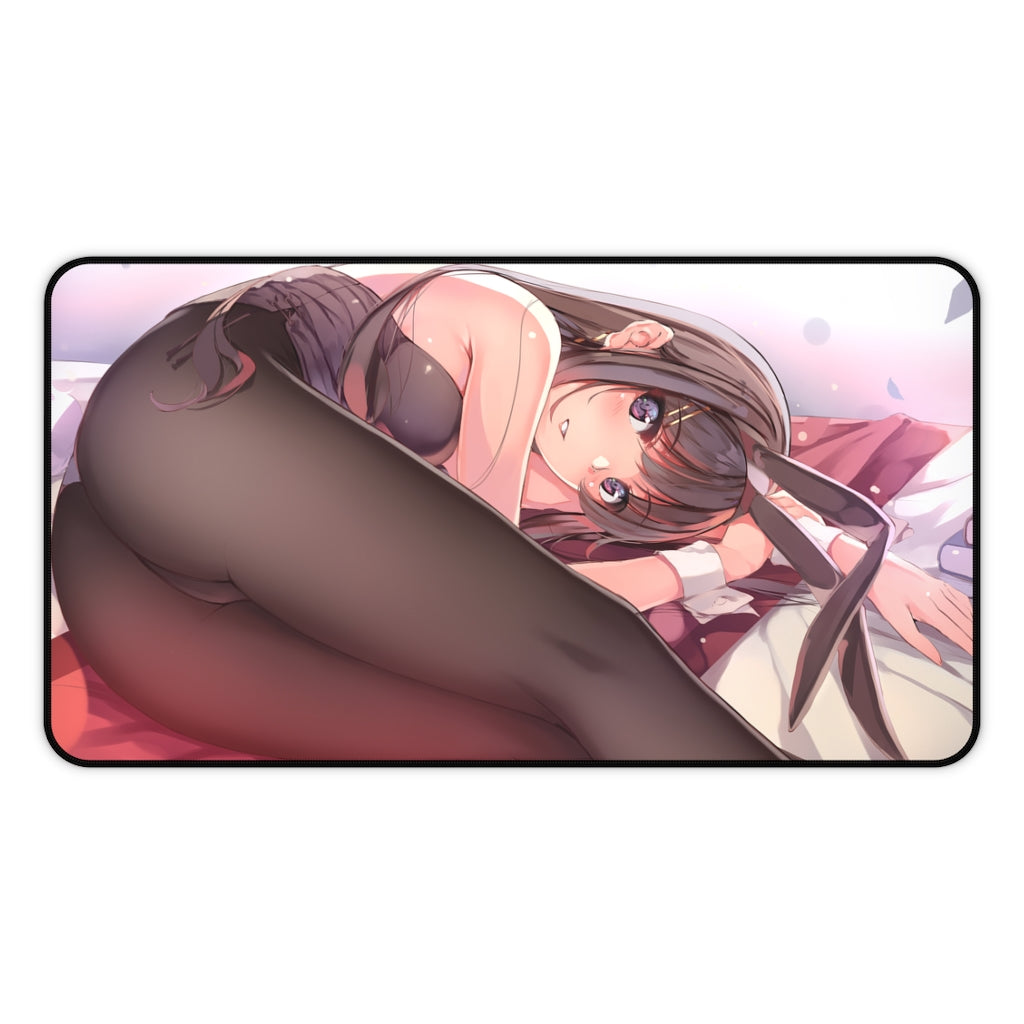 Rascal Does Not Dream Of Bunny Girl Senpai Ecchi Mousepad - Mai Sakurajima Large Desk Mat